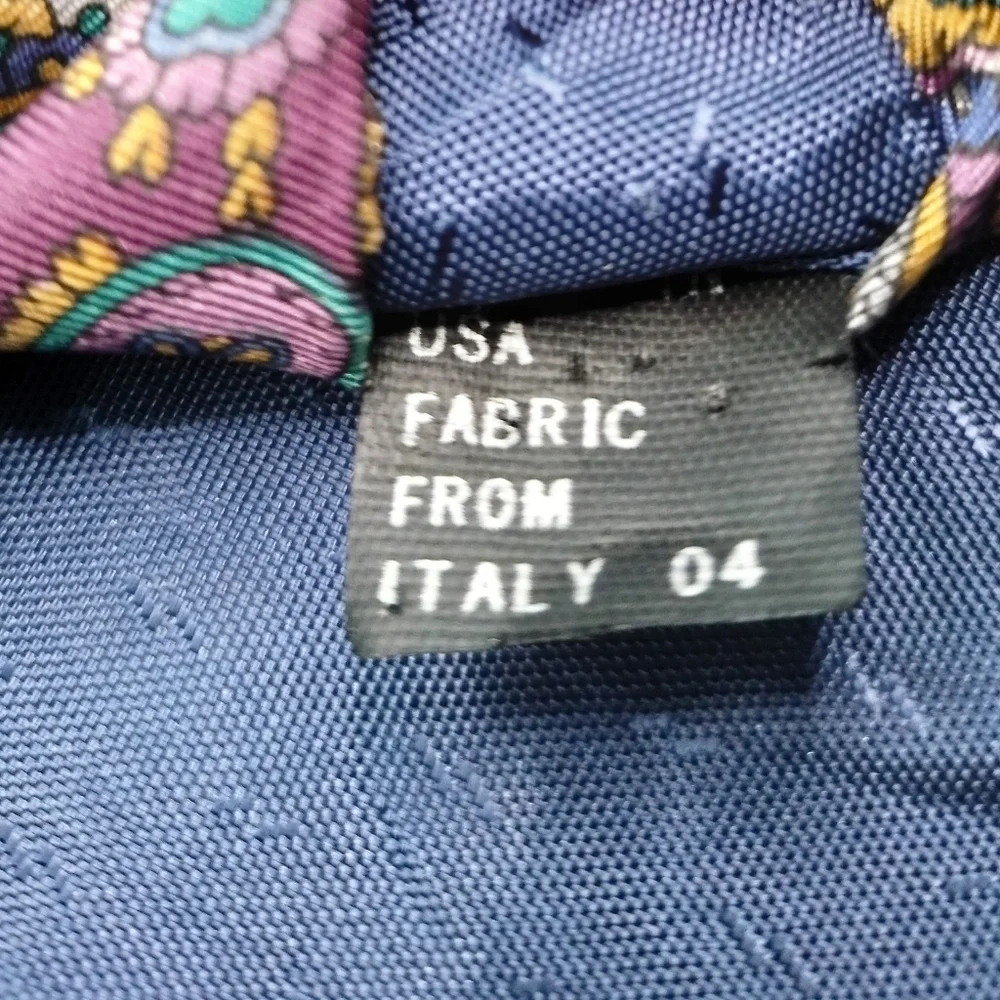 Geoffrey Beene Men's Tie Necktie Silk Made in USA Paisley Multicolored Retro
